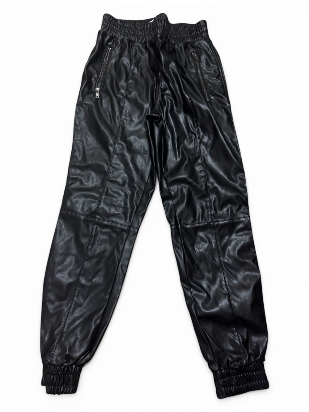 Tinsel Black Faux Leather Jogger Pants